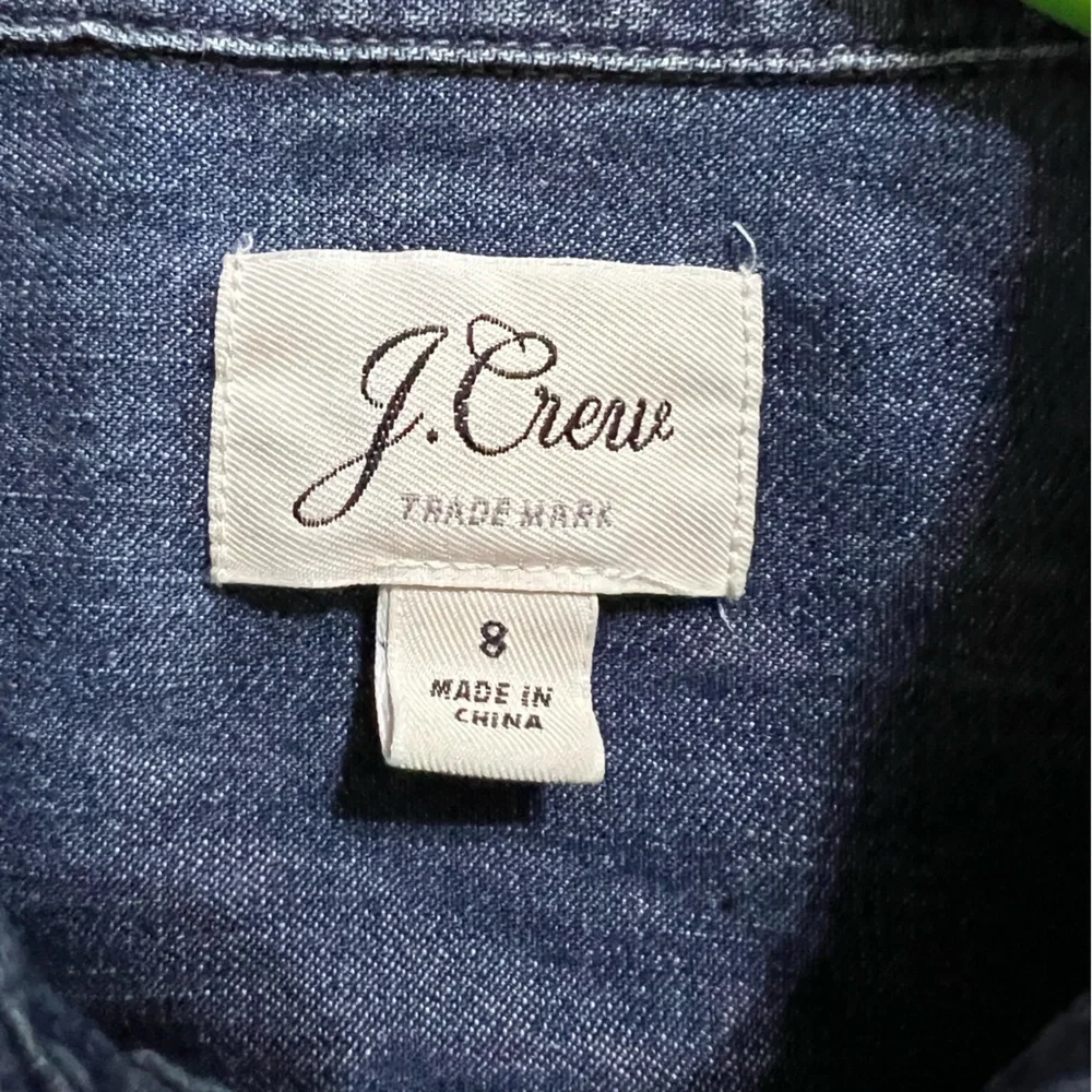 J. Crew Denim Button-Down Shirt in Indigo Blue